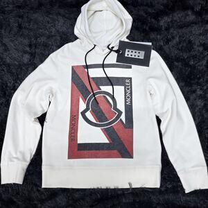 Moncler x Craig Green Logo Box Hoodie White | MSRP $795 | Rare Piece